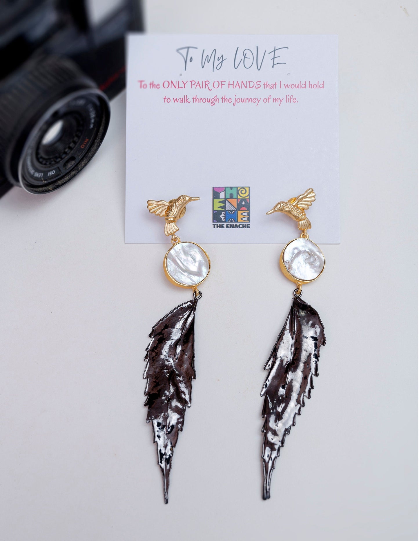 The Enache Bird Leaf Dangle Earrings TheEnache