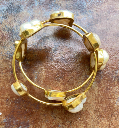 The Enache Biwa Pearl Gold Bracelet TheEnache