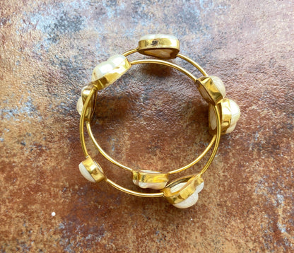 The Enache Biwa Pearl Gold Bracelet TheEnache