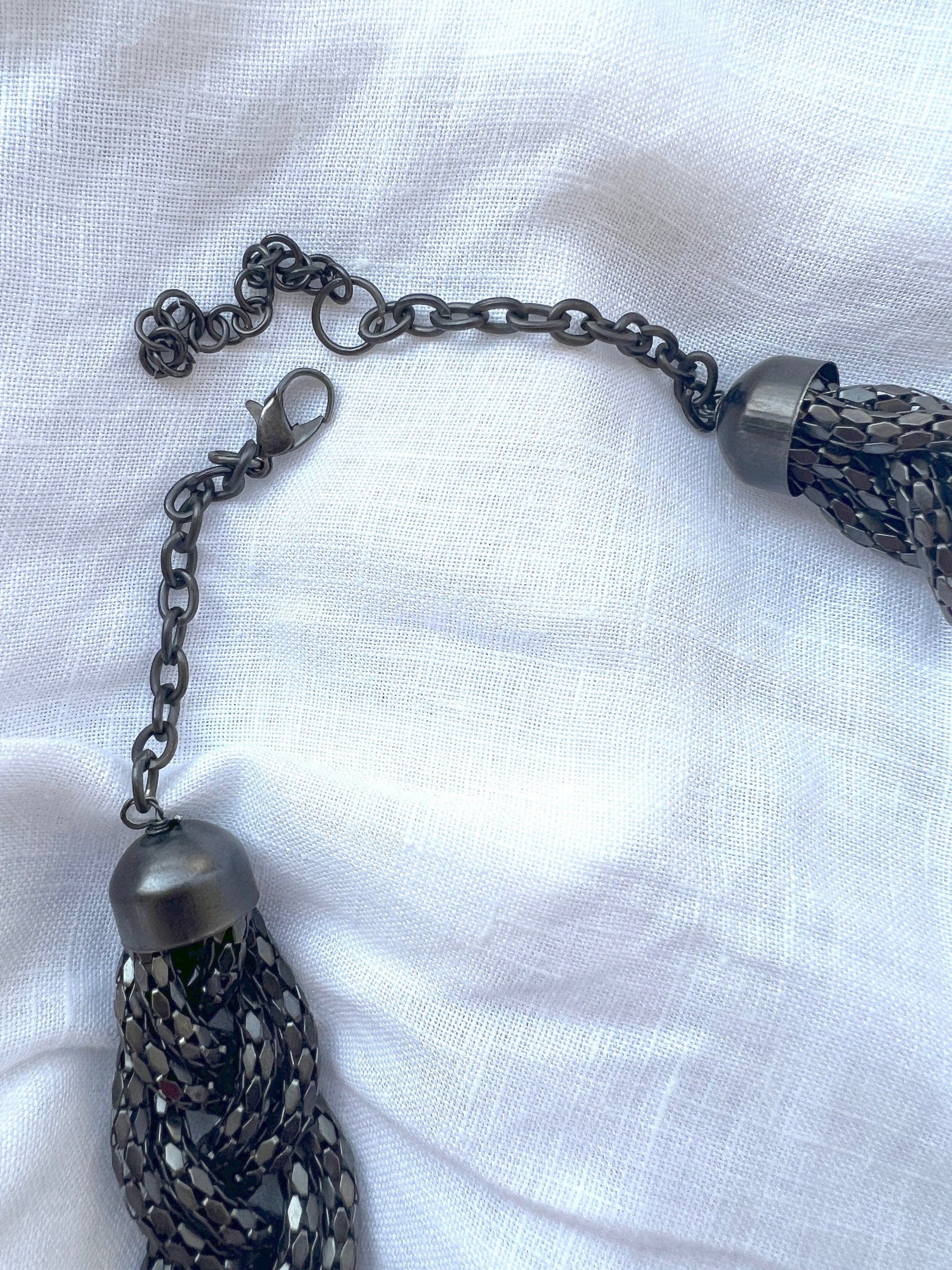 The Enache Black Braided Bib Necklace TheEnache