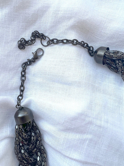 The Enache Black Braided Bib Necklace TheEnache