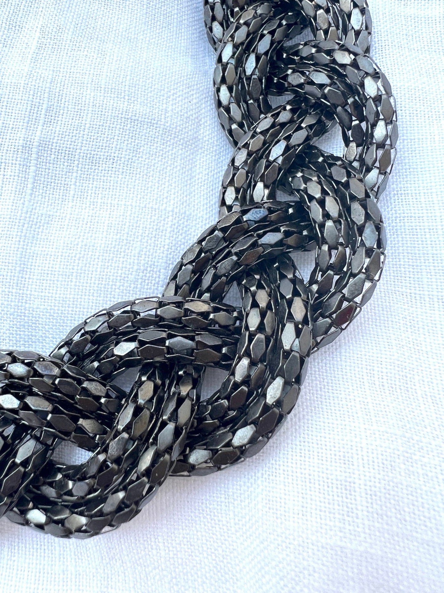 The Enache Black Braided Bib Necklace TheEnache