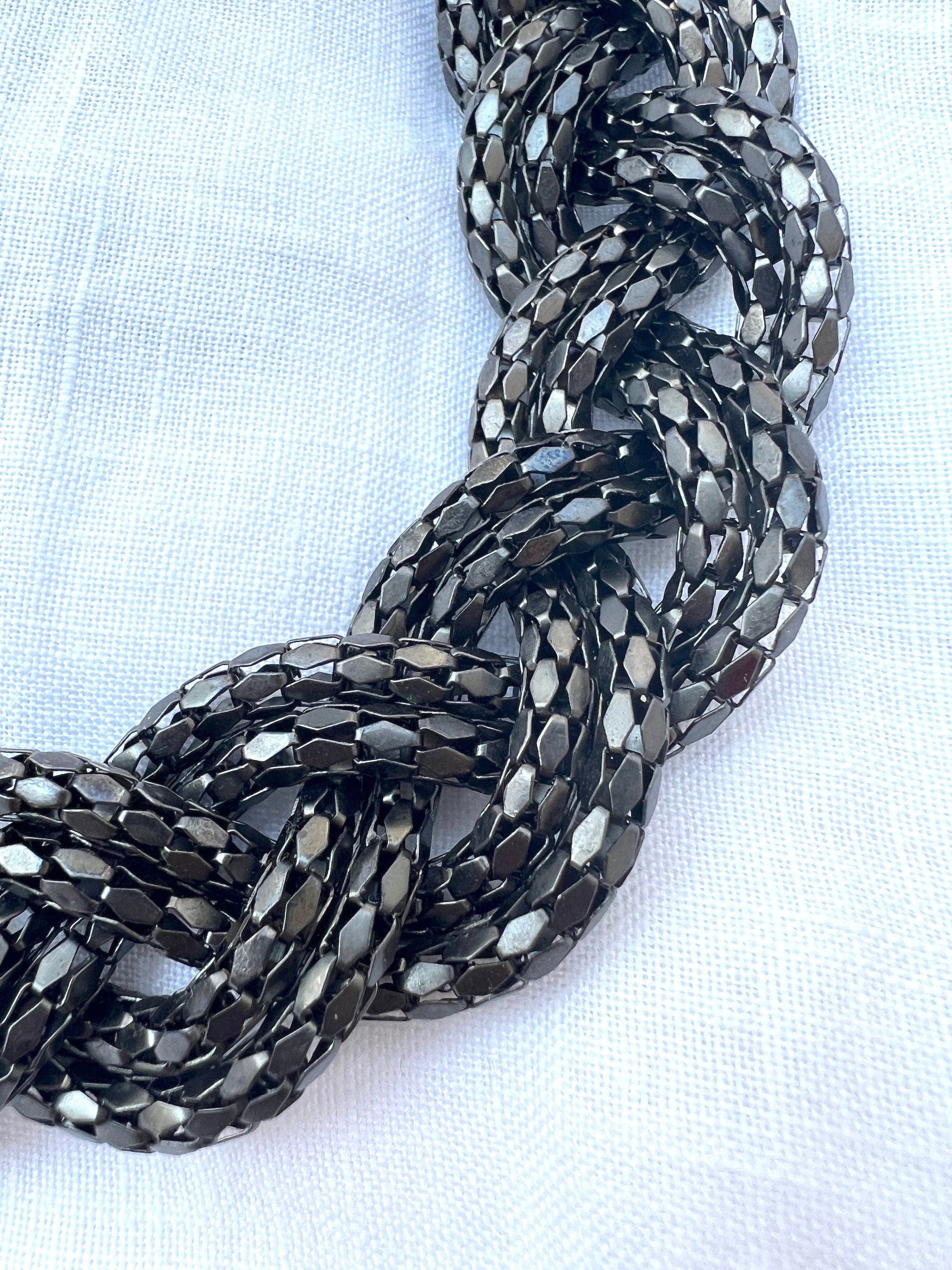 The Enache Black Braided Bib Necklace TheEnache