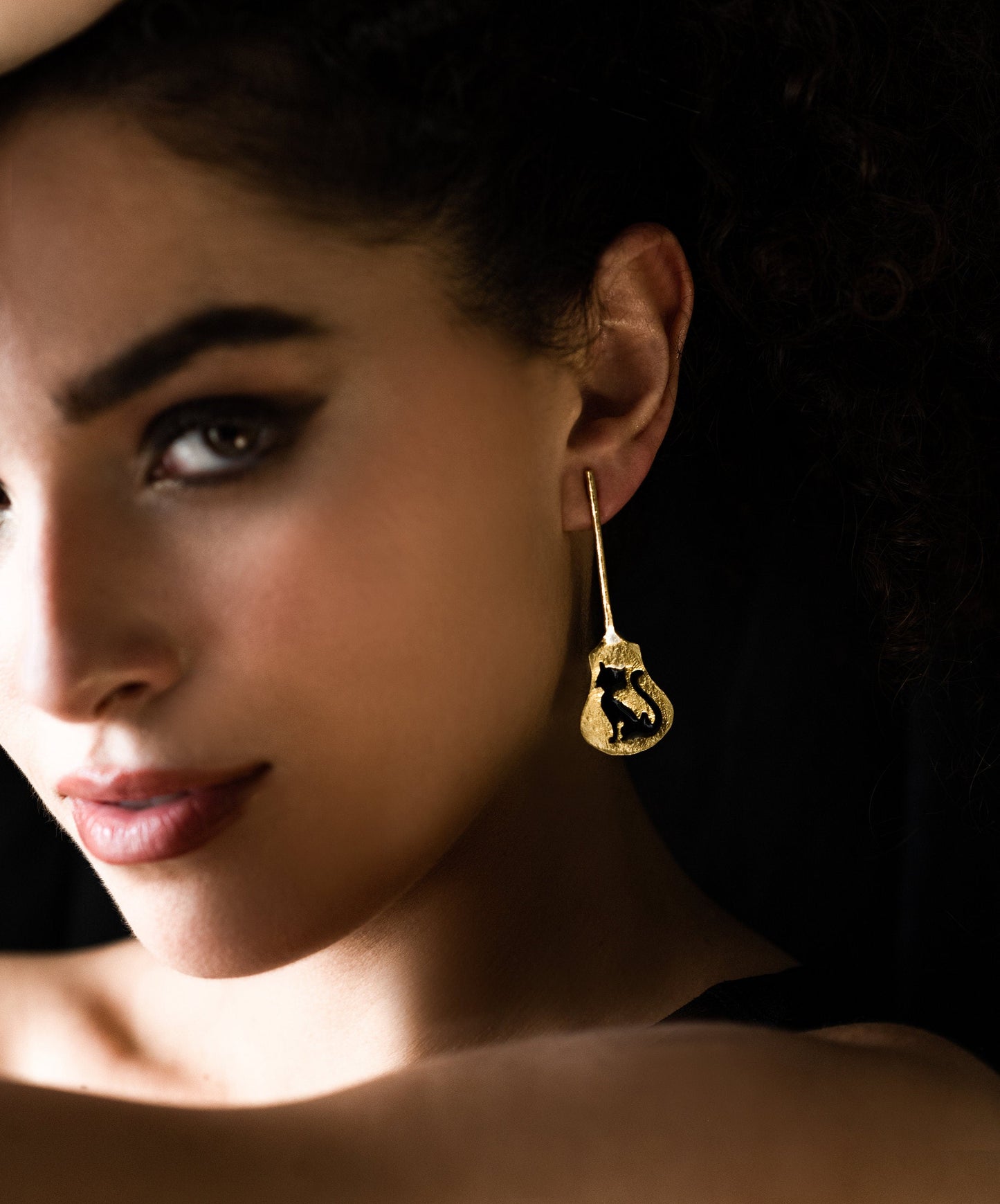 The Enache Black Cat Boho Earrings TheEnache