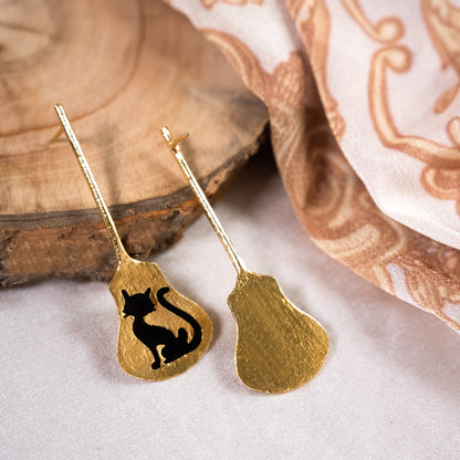 The Enache Black Cat Boho Earrings TheEnache