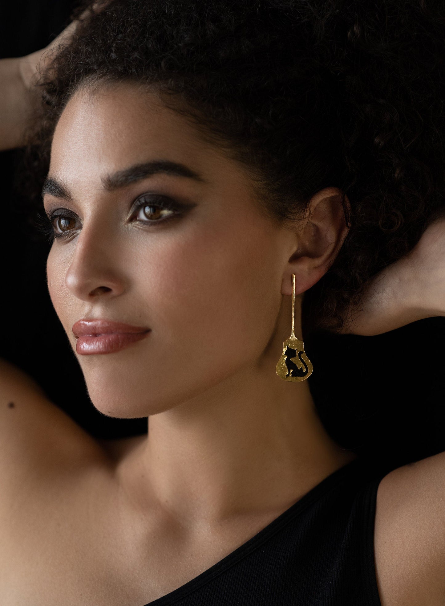 The Enache Black Cat Boho Earrings TheEnache