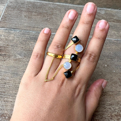 The Enache Black Multi Stone Ring TheEnache
