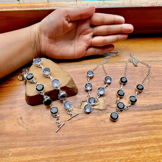 The Enache Black Onyx Necklace & Bracelet Set TheEnache