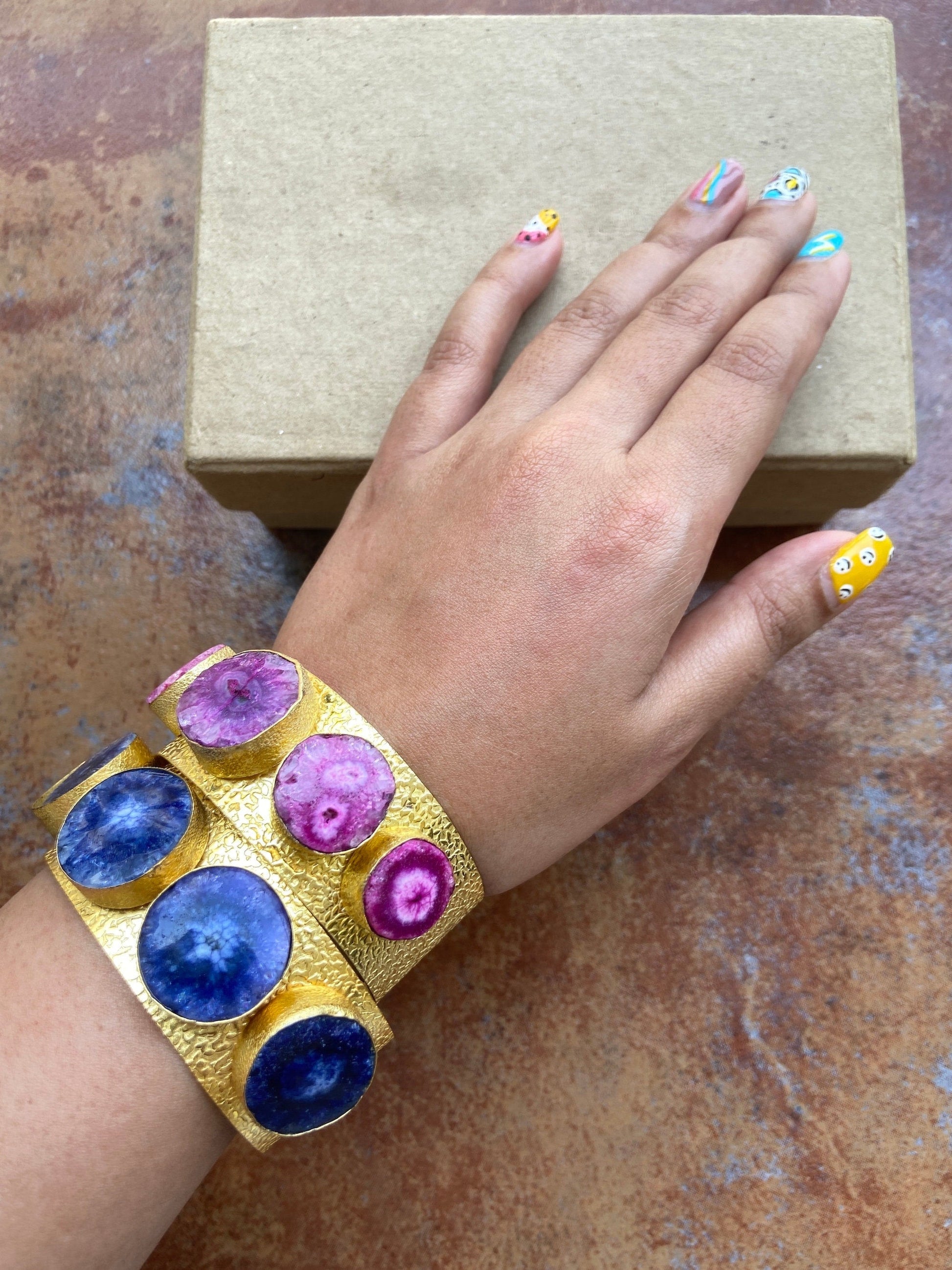 The Enache Blue Agate Cuff Bracelet TheEnache