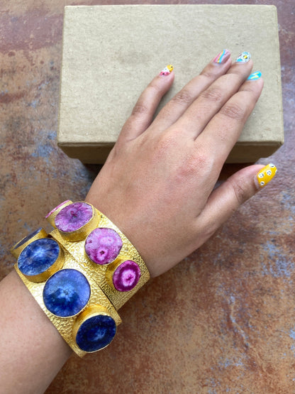 The Enache Blue Agate Cuff Bracelet TheEnache
