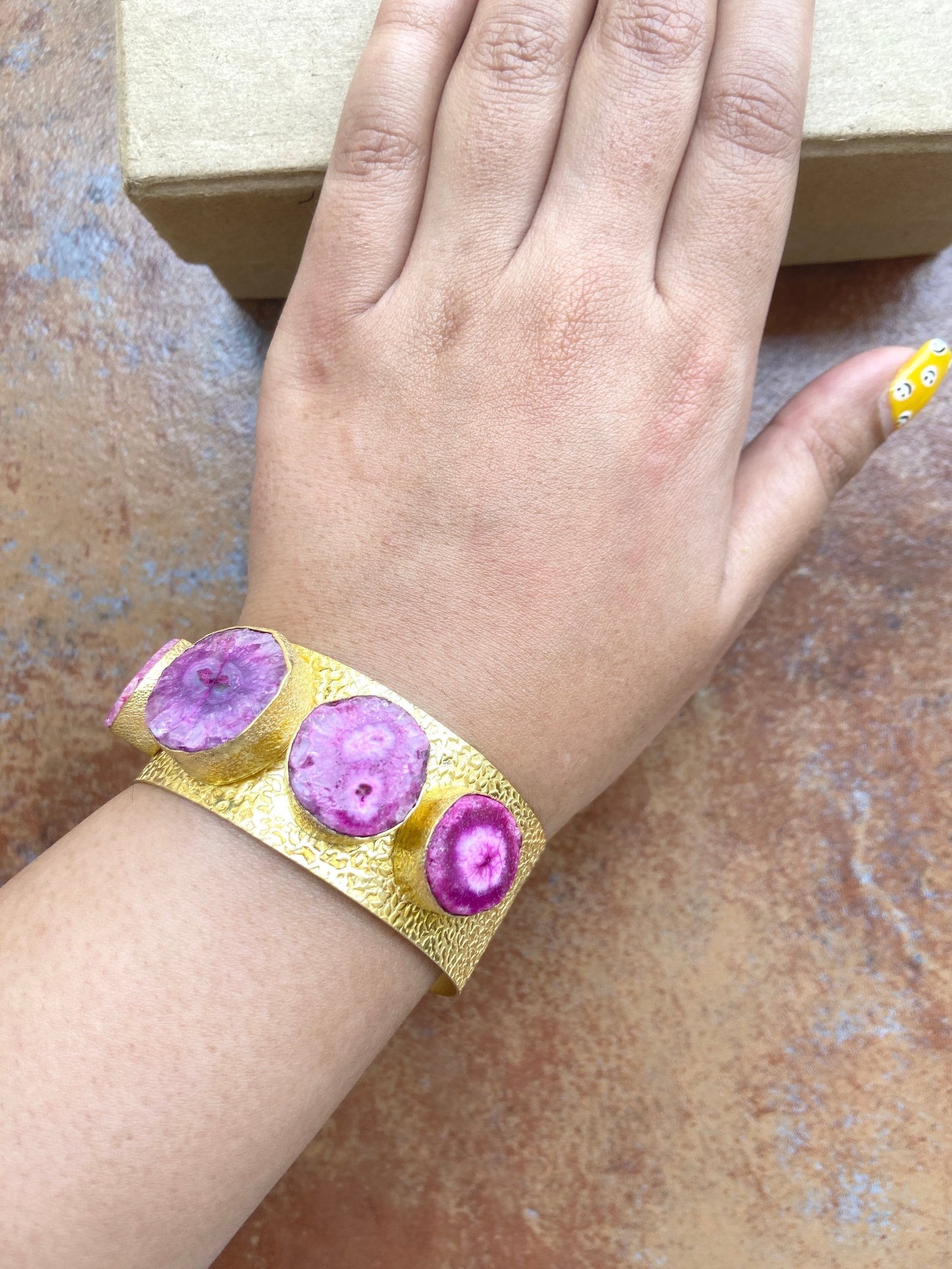 The Enache Blue Agate Cuff Bracelet TheEnache