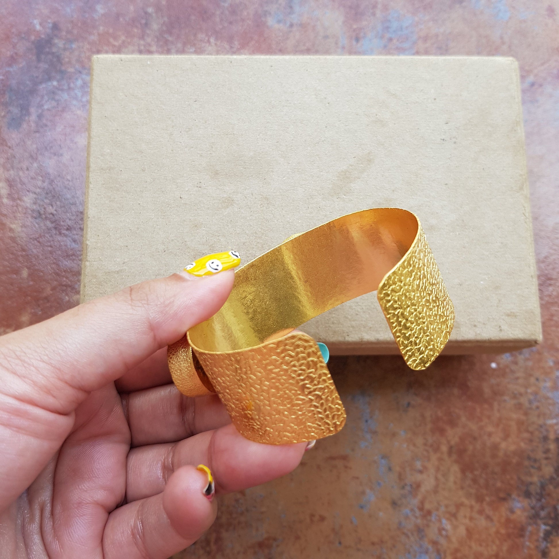 The Enache Blue Agate Cuff Bracelet TheEnache