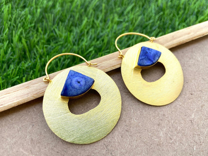 The Enache Blue Agate Druzy Earrings TheEnache