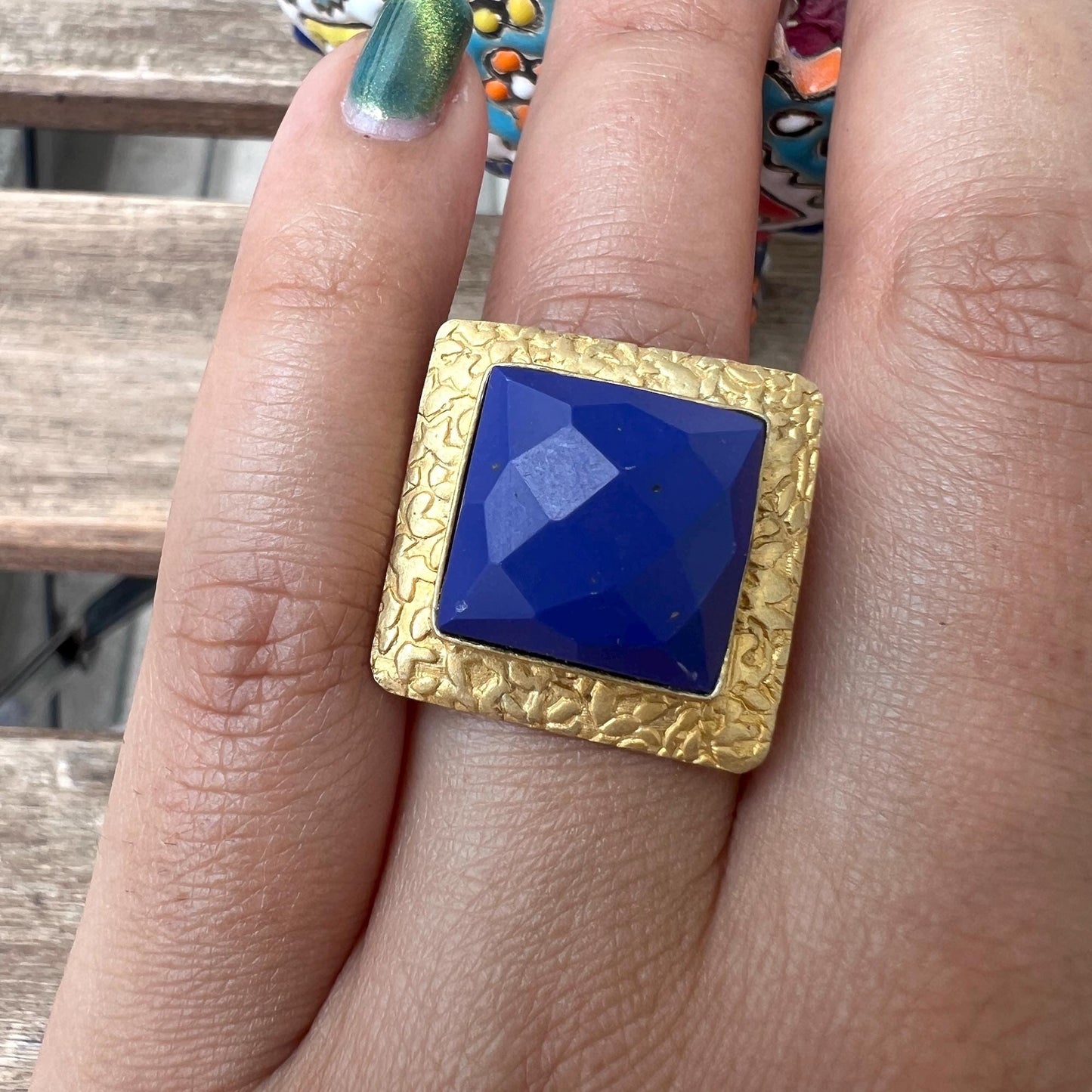 The Enache Blue Lapis Gold Ring TheEnache