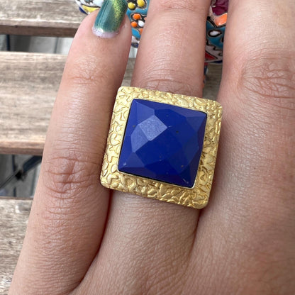 The Enache Blue Lapis Gold Ring TheEnache