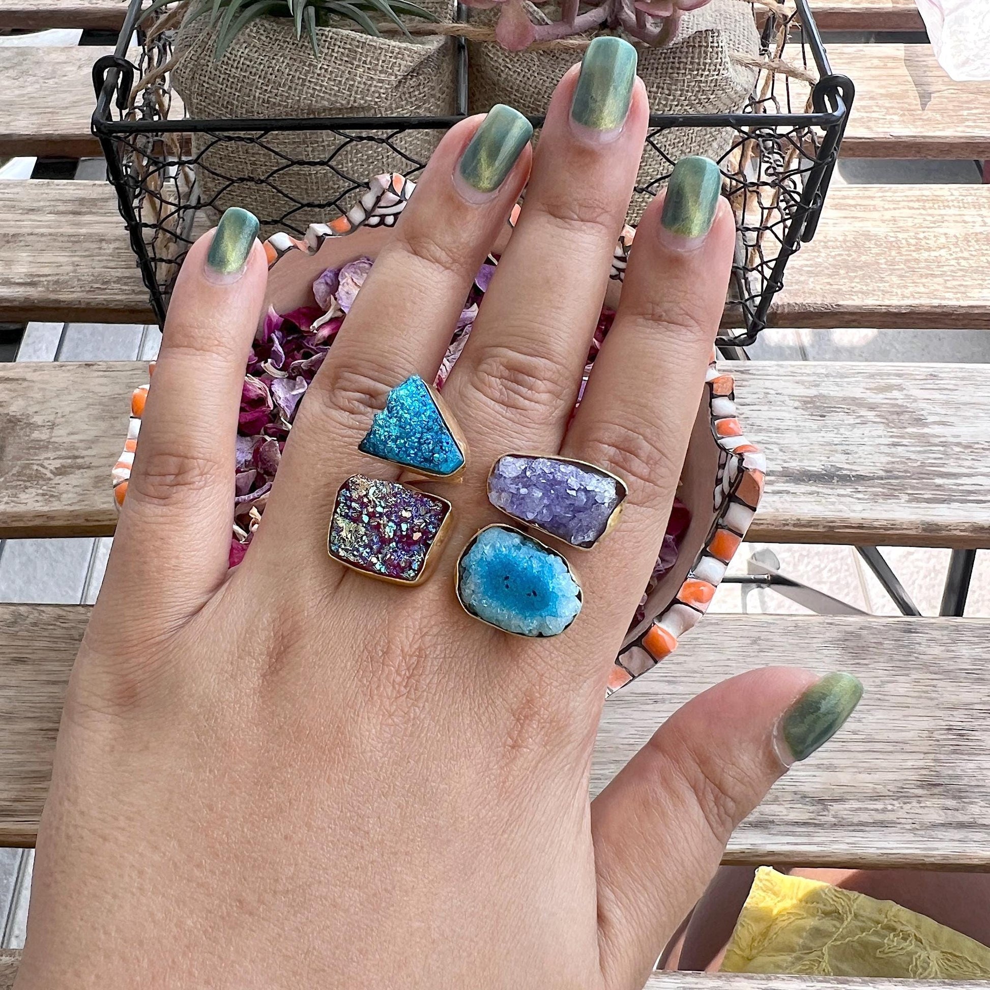 The Enache Blue Multi Stone Ring TheEnache