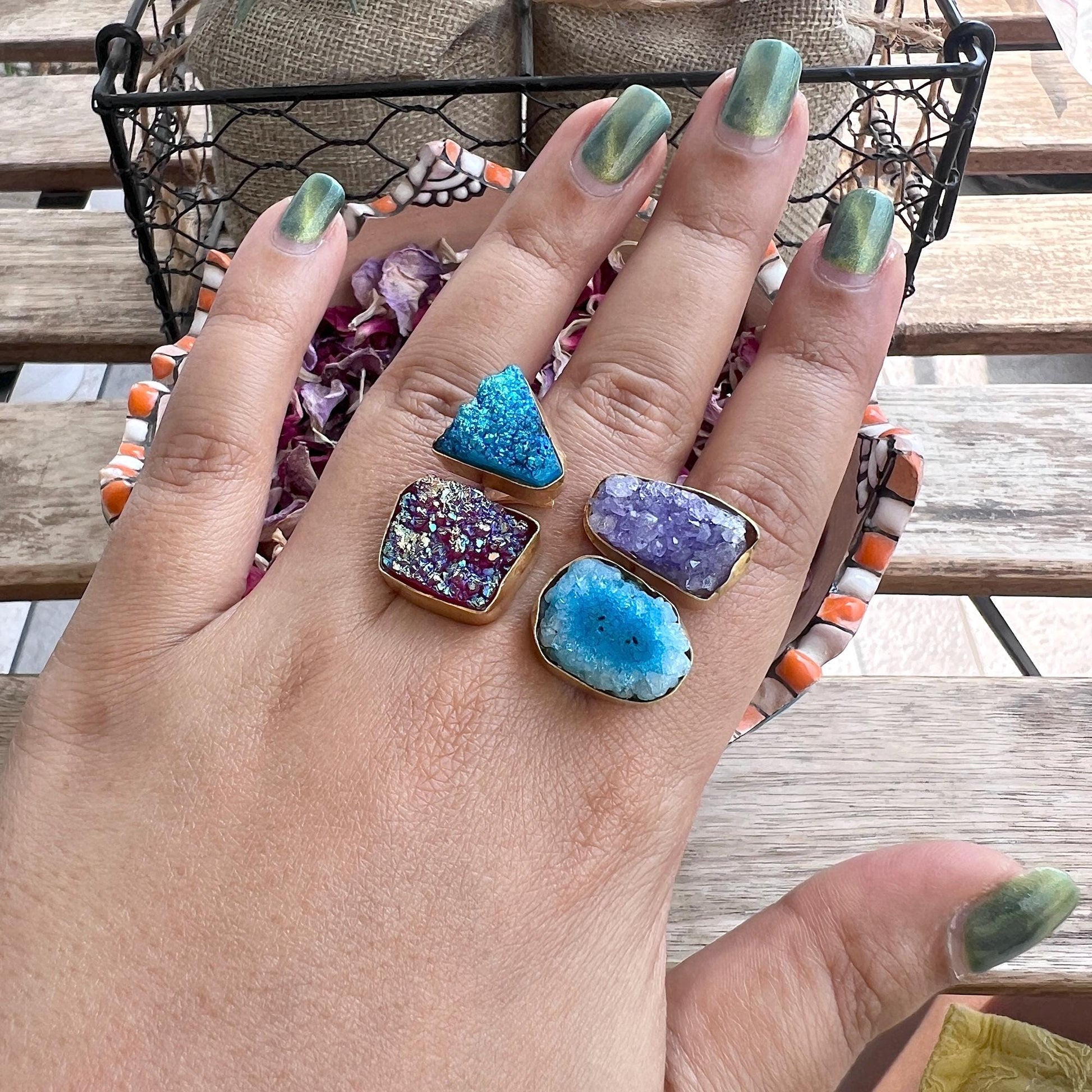 The Enache Blue Multi Stone Ring TheEnache