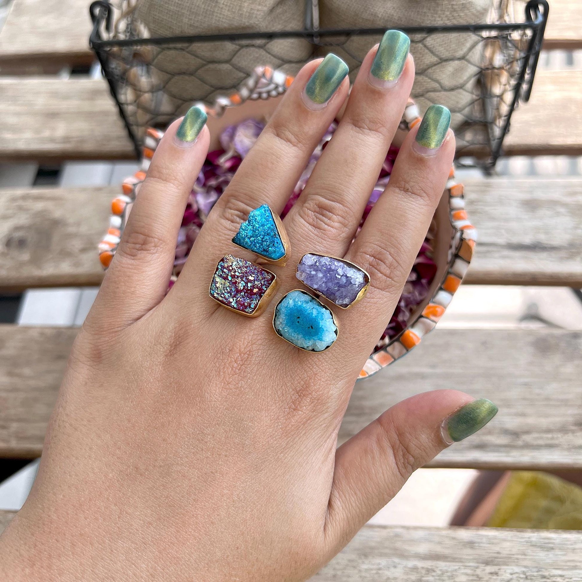 The Enache Blue Multi Stone Ring TheEnache