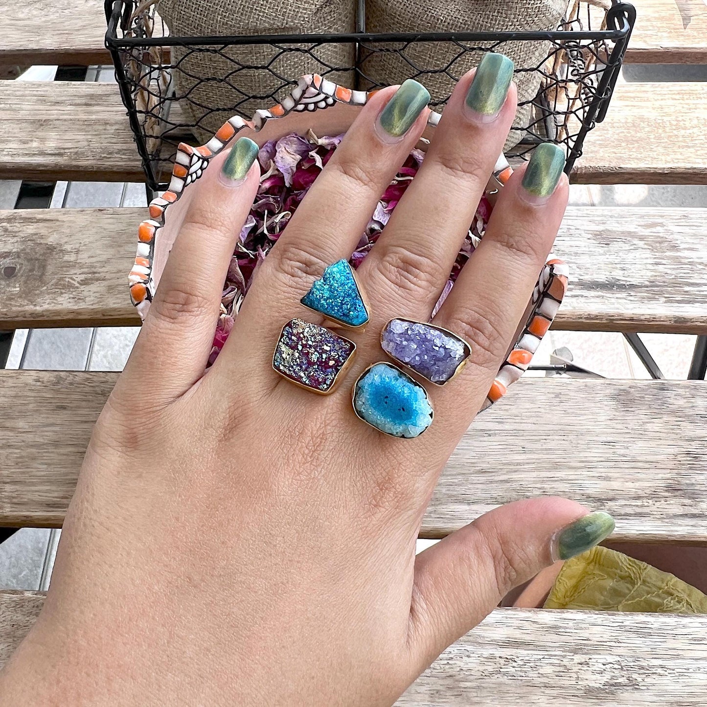 The Enache Blue Multi Stone Ring TheEnache