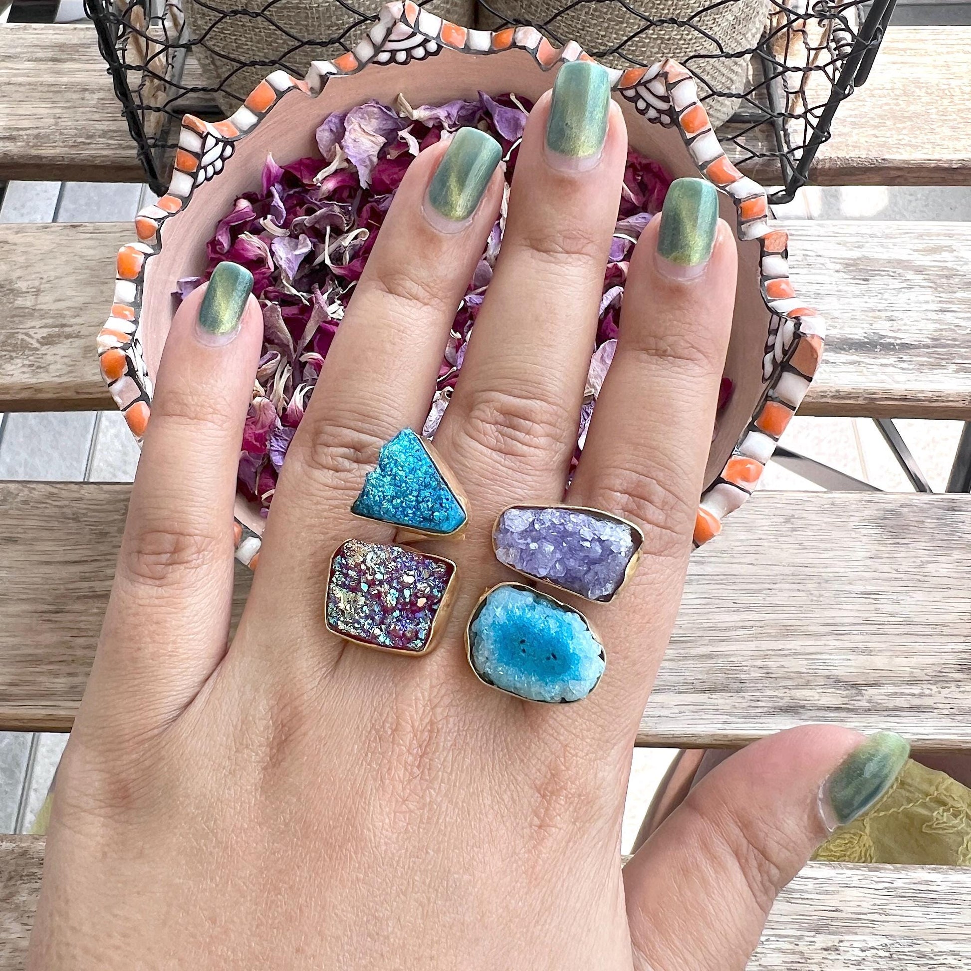 The Enache Blue Multi Stone Ring TheEnache