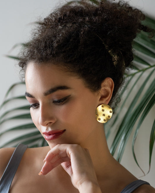 The Enache Boho Flower Oversized Studs TheEnache