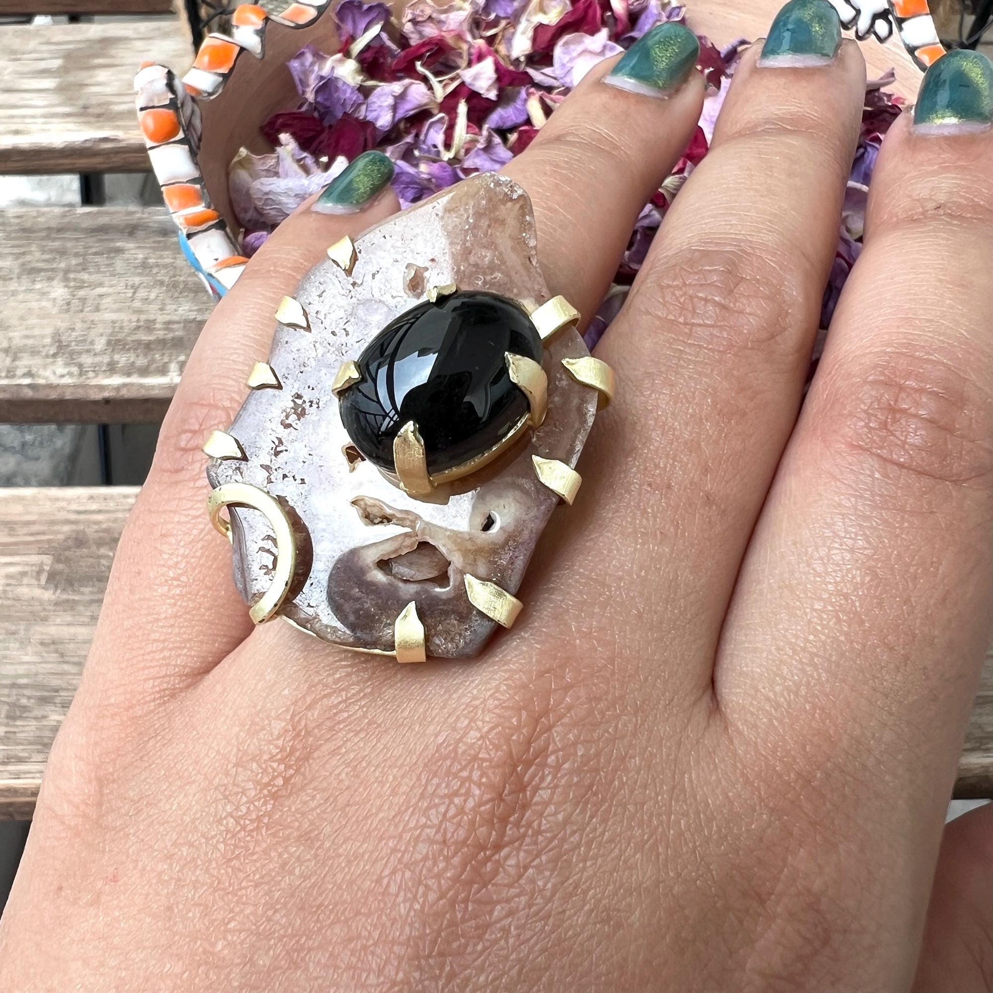 The Enache Brown Druzy Cocktail Ring TheEnache