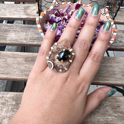 The Enache Brown Druzy Cocktail Ring TheEnache