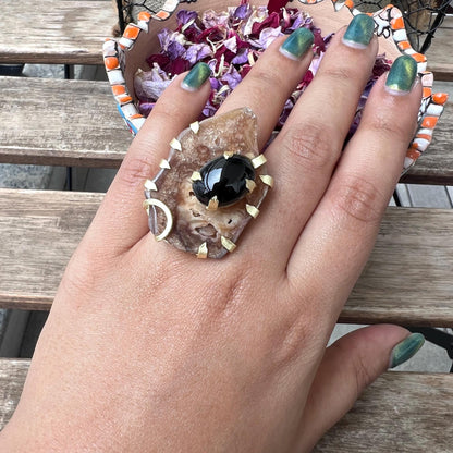 The Enache Brown Druzy Cocktail Ring TheEnache