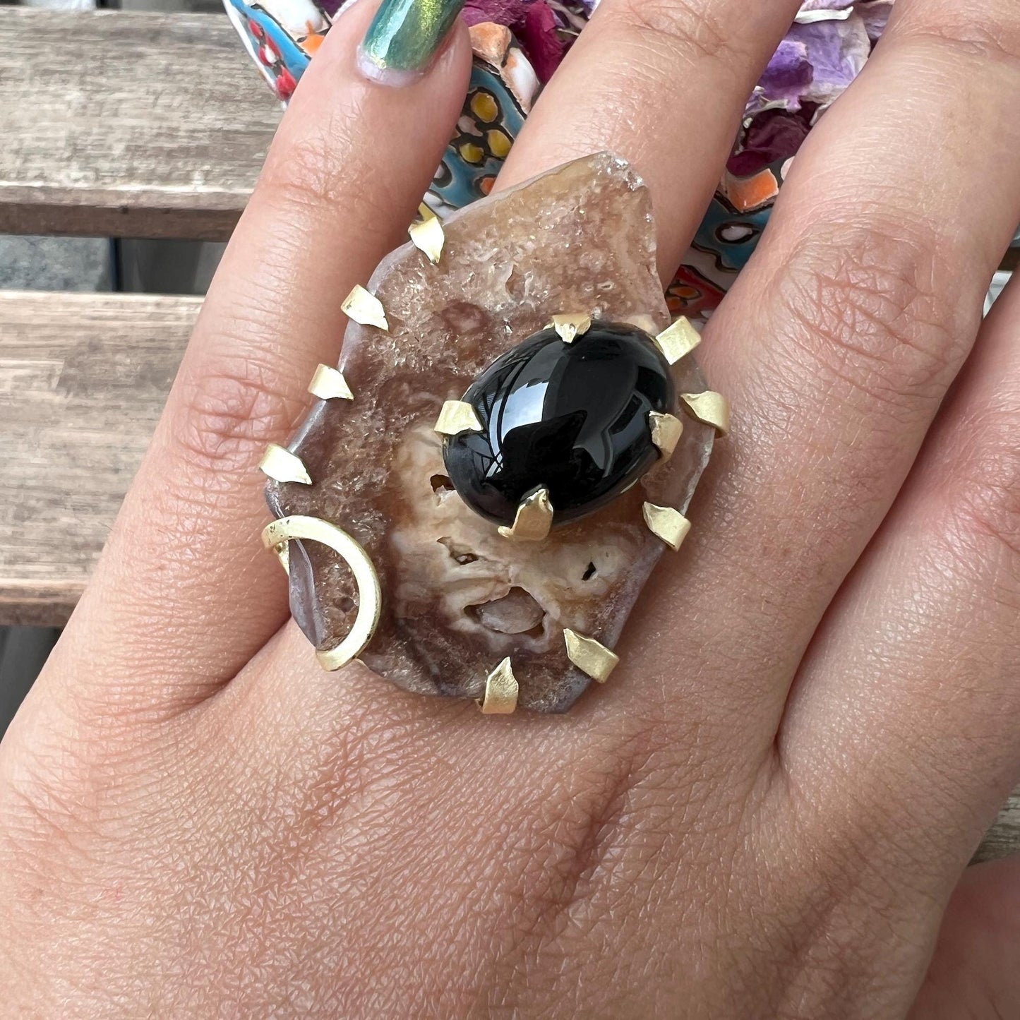 The Enache Brown Druzy Cocktail Ring TheEnache