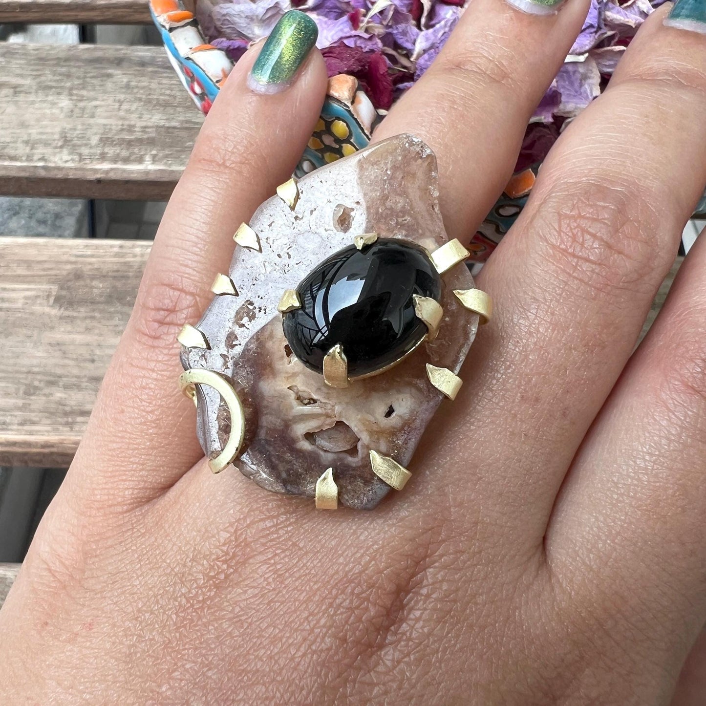 The Enache Brown Druzy Cocktail Ring TheEnache