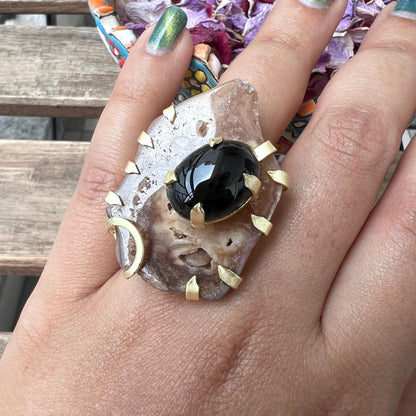 The Enache Brown Druzy Cocktail Ring TheEnache