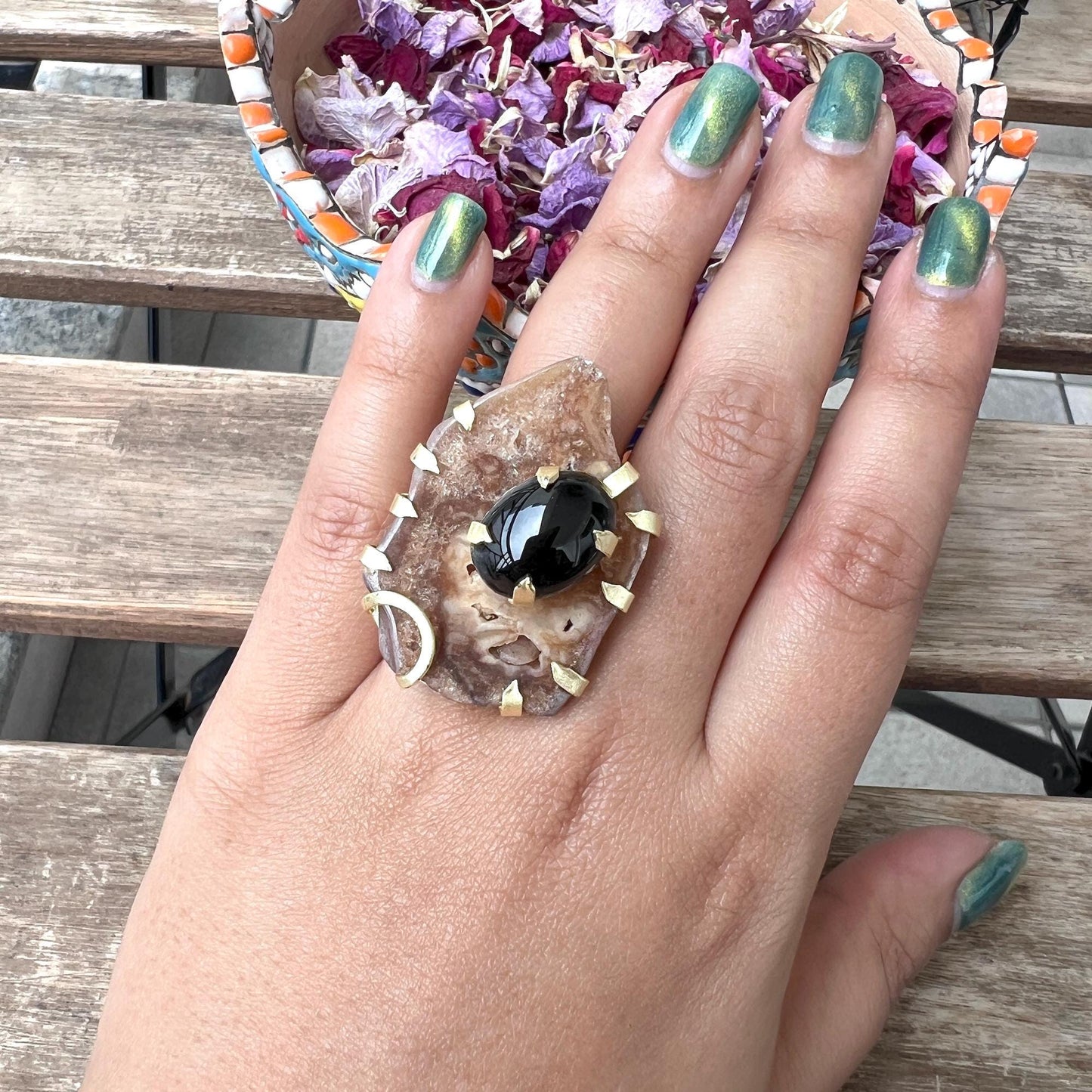 The Enache Brown Druzy Cocktail Ring TheEnache