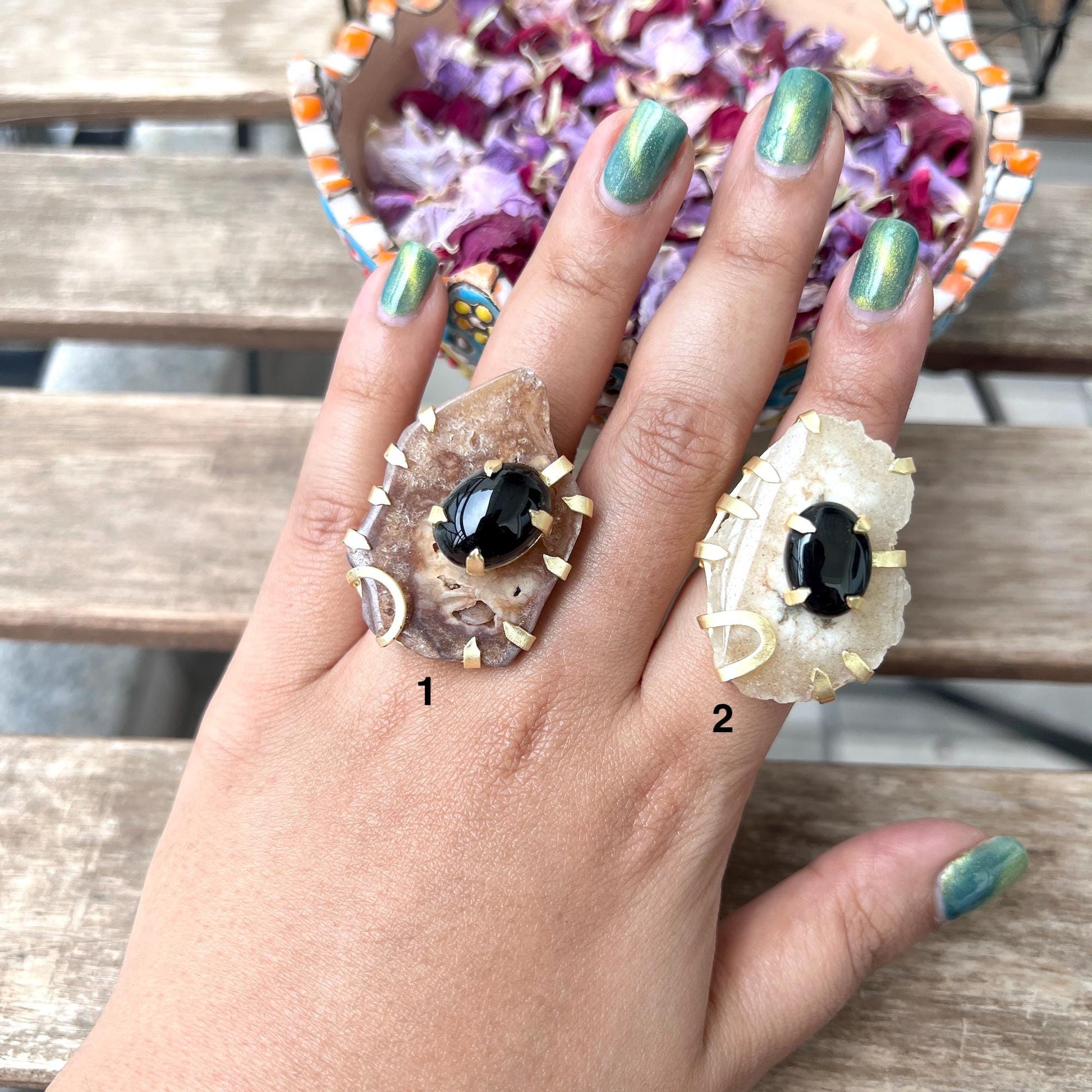 The Enache Brown Druzy Cocktail Ring TheEnache