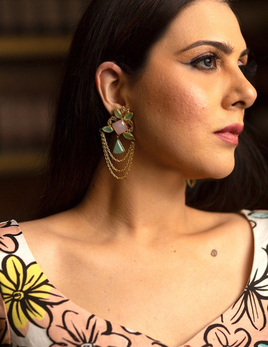 The Enache Chalcedony Chandelier Earrings TheEnache