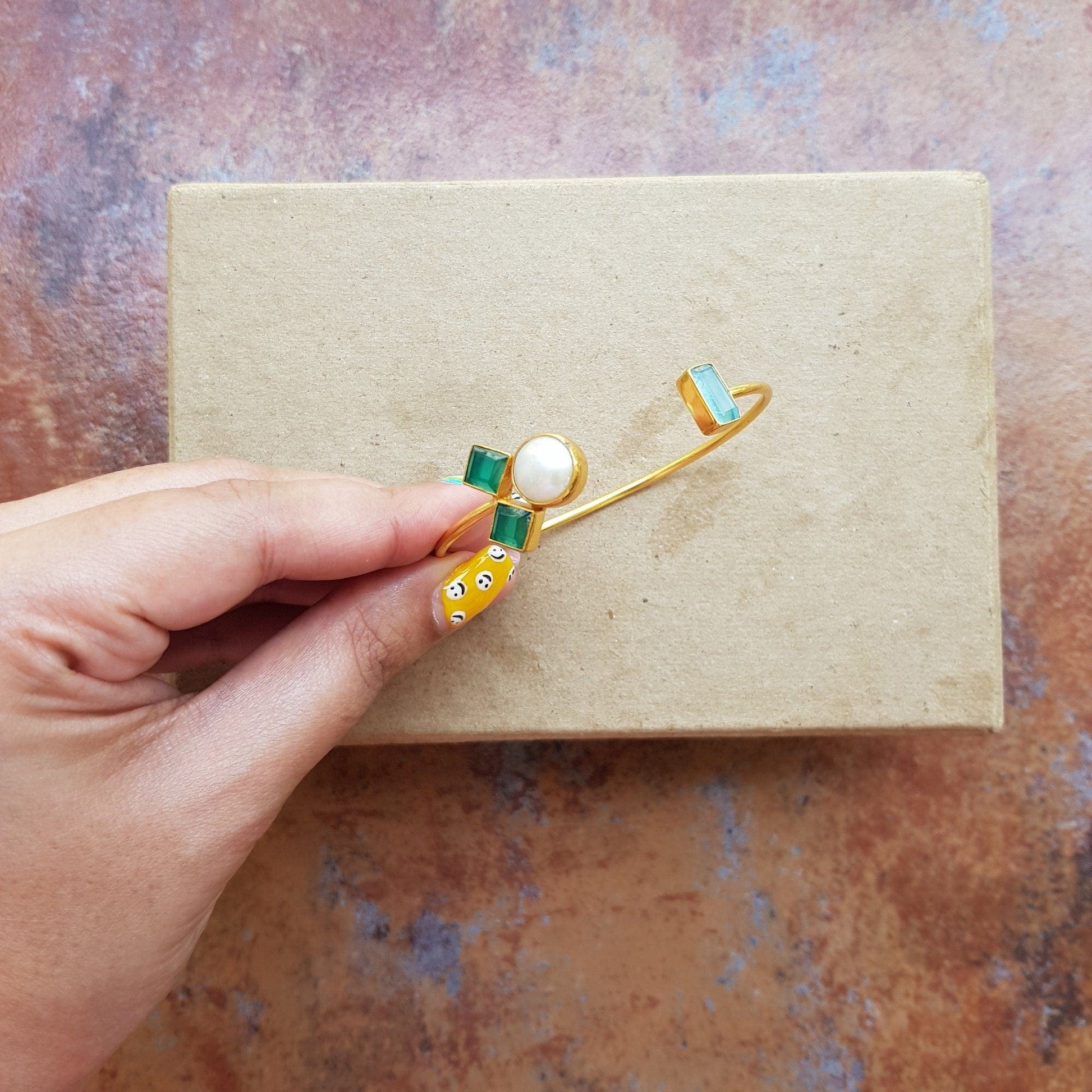 The Enache Dainty Gemstone Stack Bracelet TheEnache