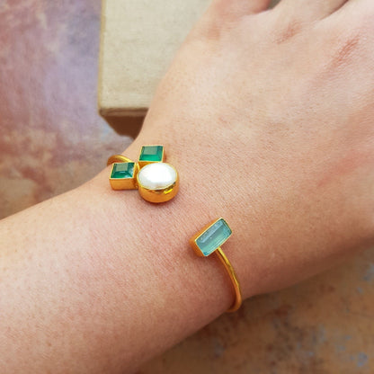 The Enache Dainty Gemstone Stack Bracelet TheEnache