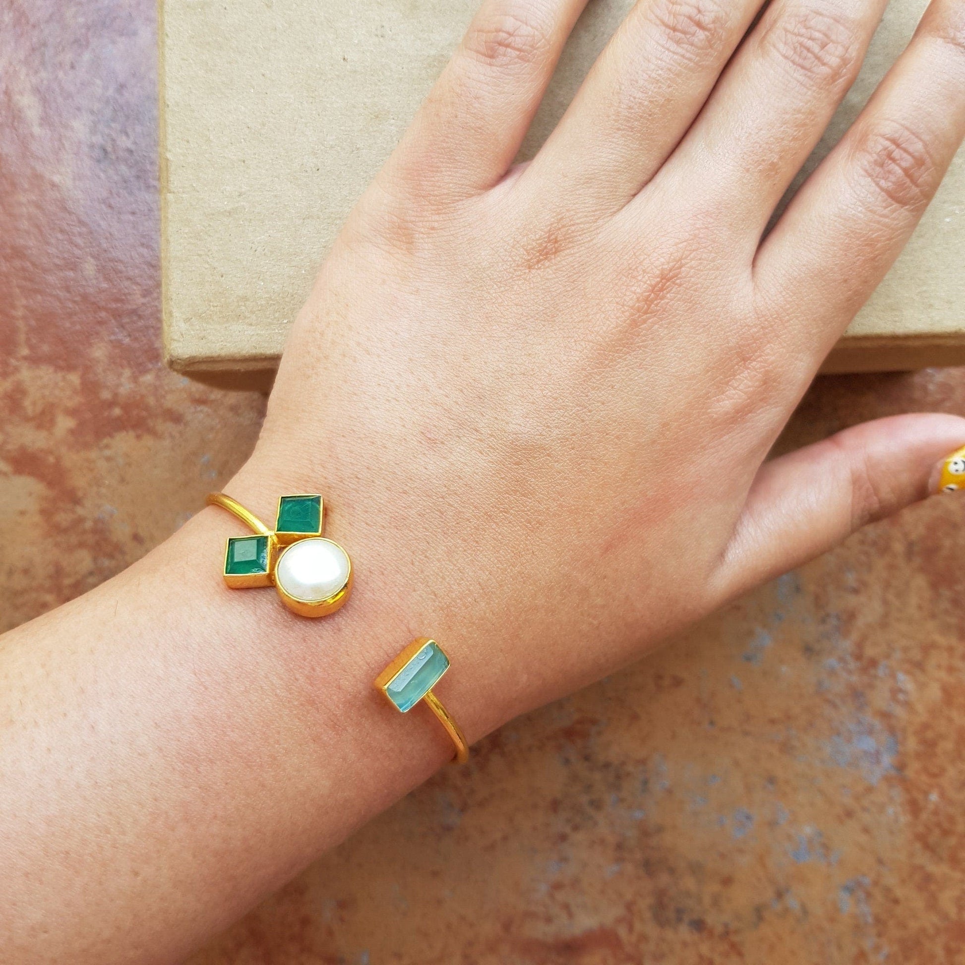 The Enache Dainty Gemstone Stack Bracelet TheEnache