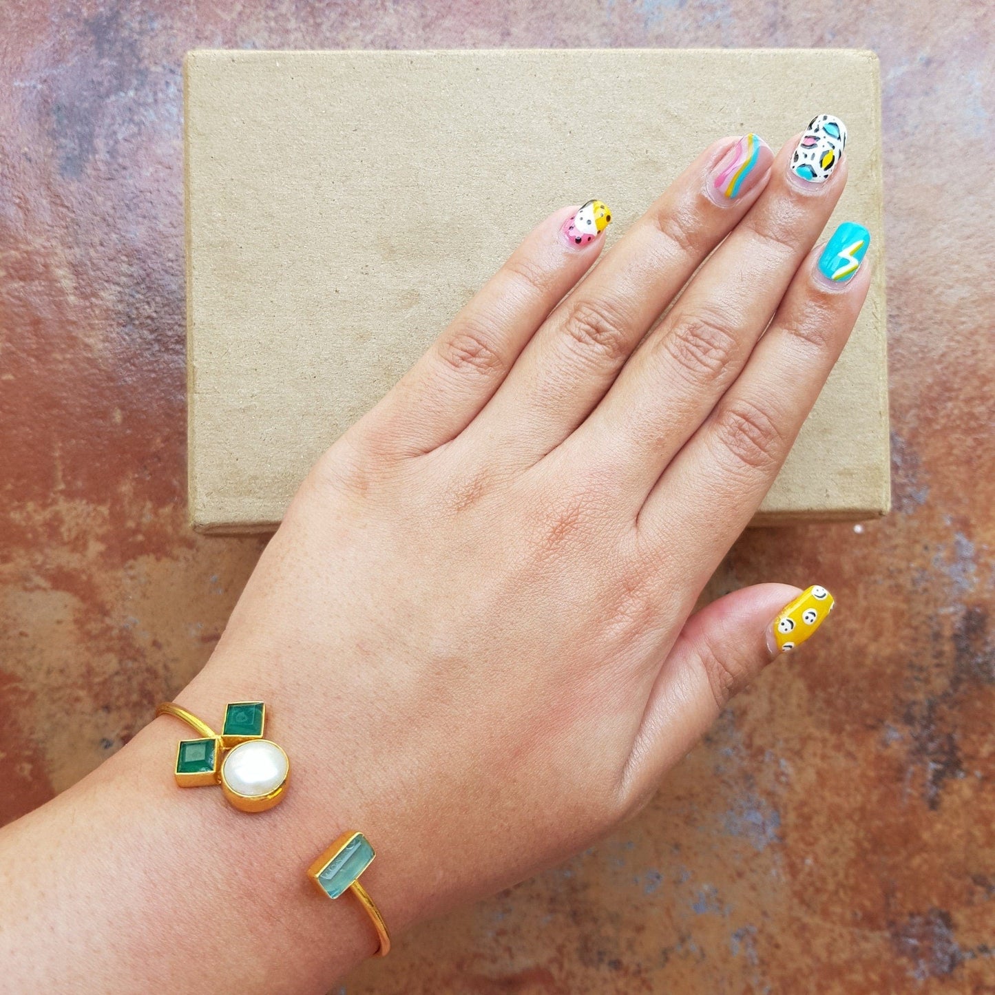 The Enache Dainty Gemstone Stack Bracelet TheEnache