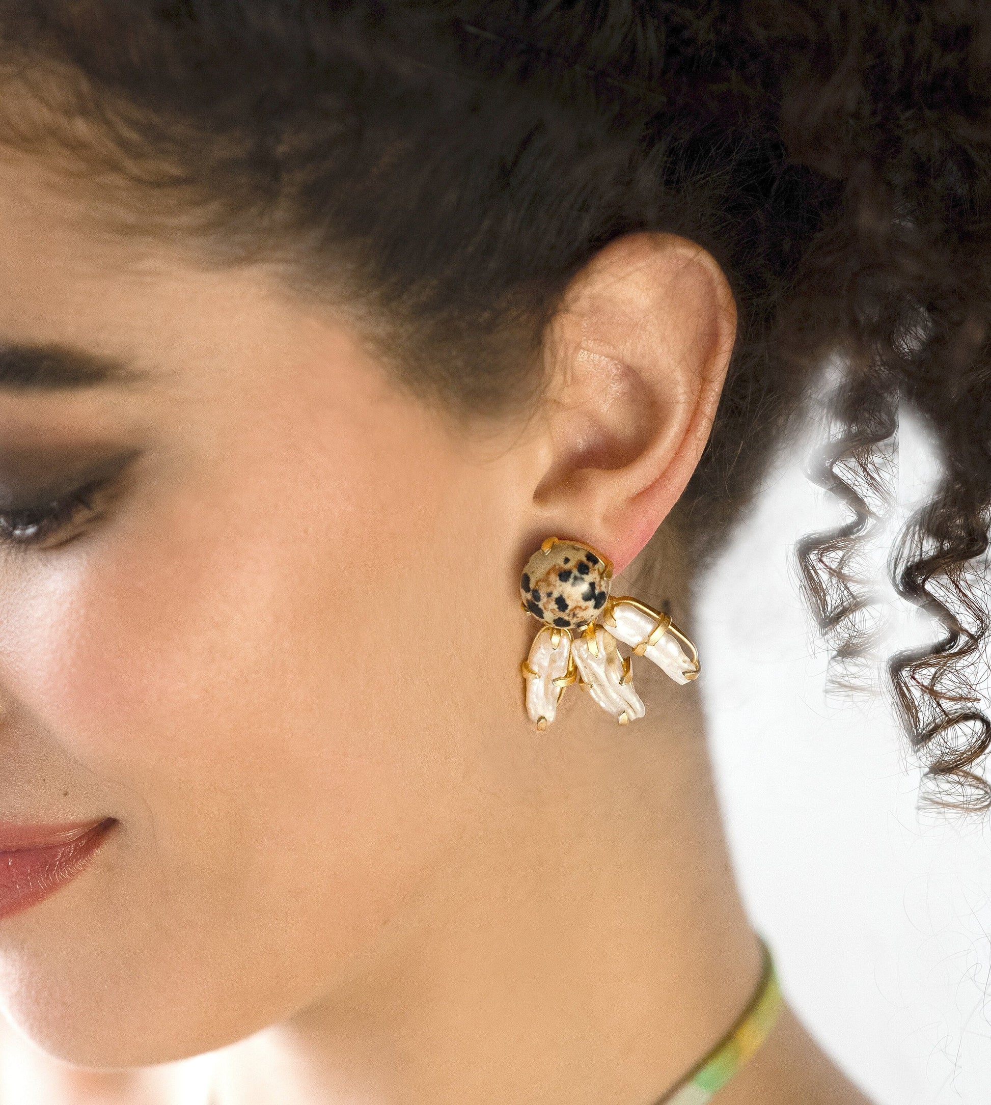 The Enache Dalmatian Jasper Studs TheEnache