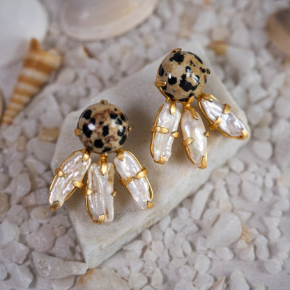 The Enache Dalmatian Jasper Studs TheEnache