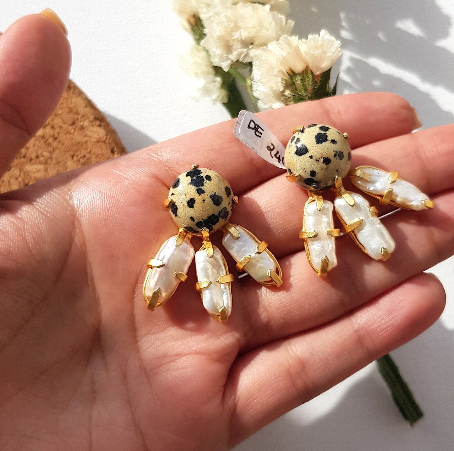 The Enache Dalmatian Jasper Studs TheEnache