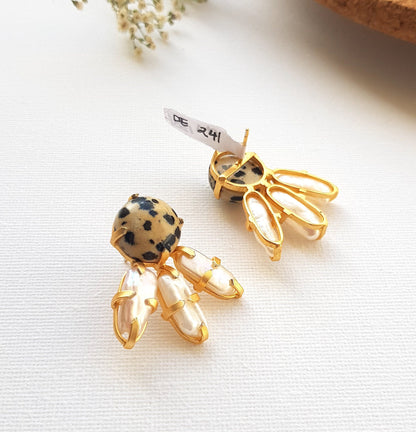 The Enache Dalmatian Jasper Studs TheEnache