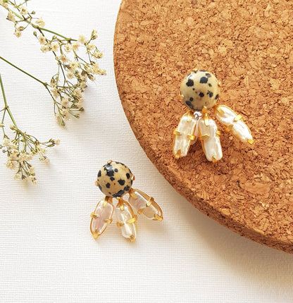 The Enache Dalmatian Jasper Studs TheEnache
