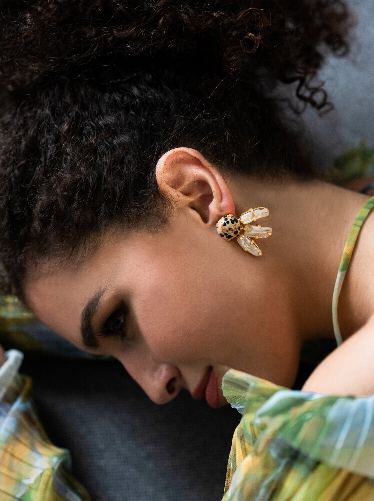 The Enache Dalmatian Jasper Studs TheEnache