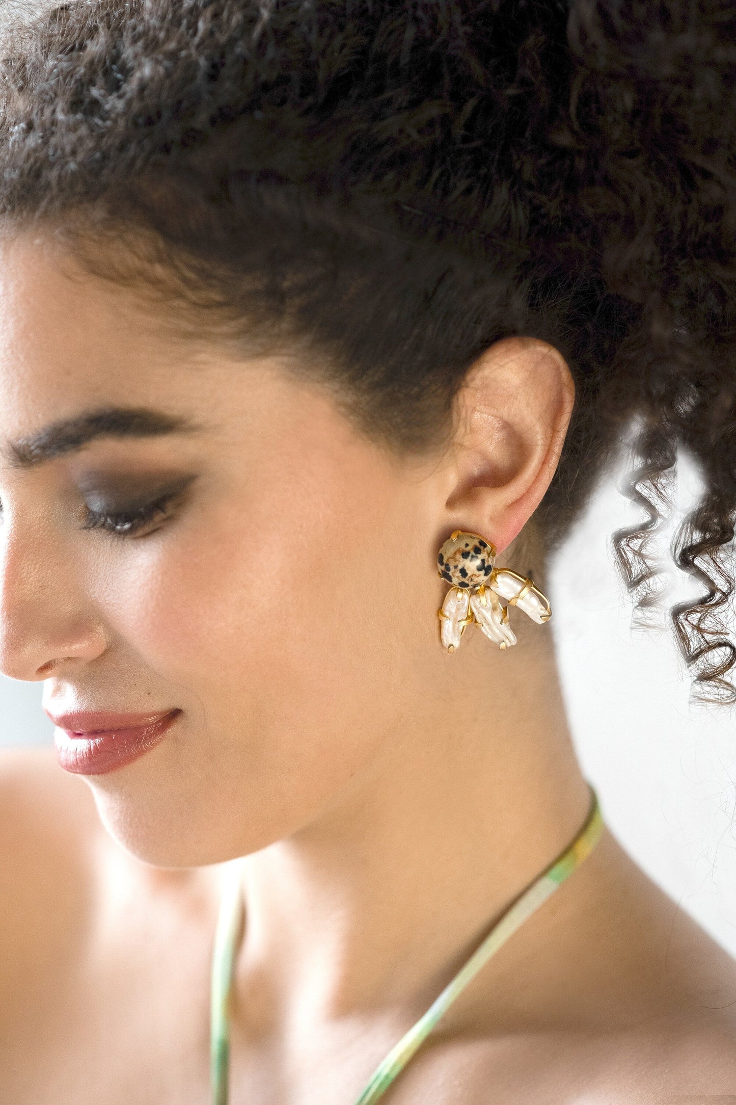 The Enache Dalmatian Jasper Studs TheEnache
