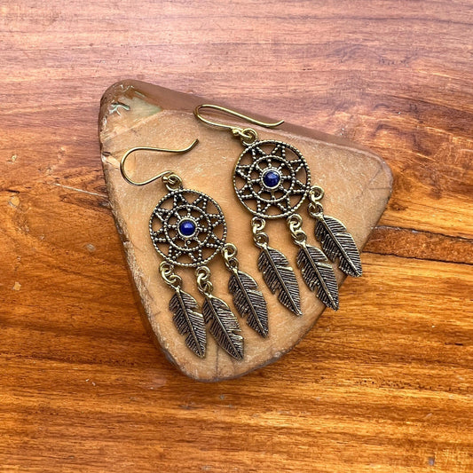 The Enache Dream Catcher Onyx Garnet Earrings TheEnache