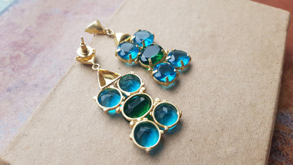 The Enache Emerald Crystal Earrings TheEnache