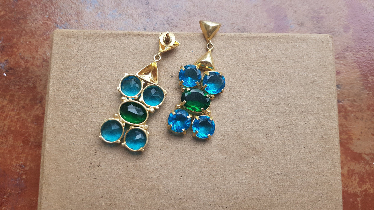 The Enache Emerald Crystal Earrings TheEnache