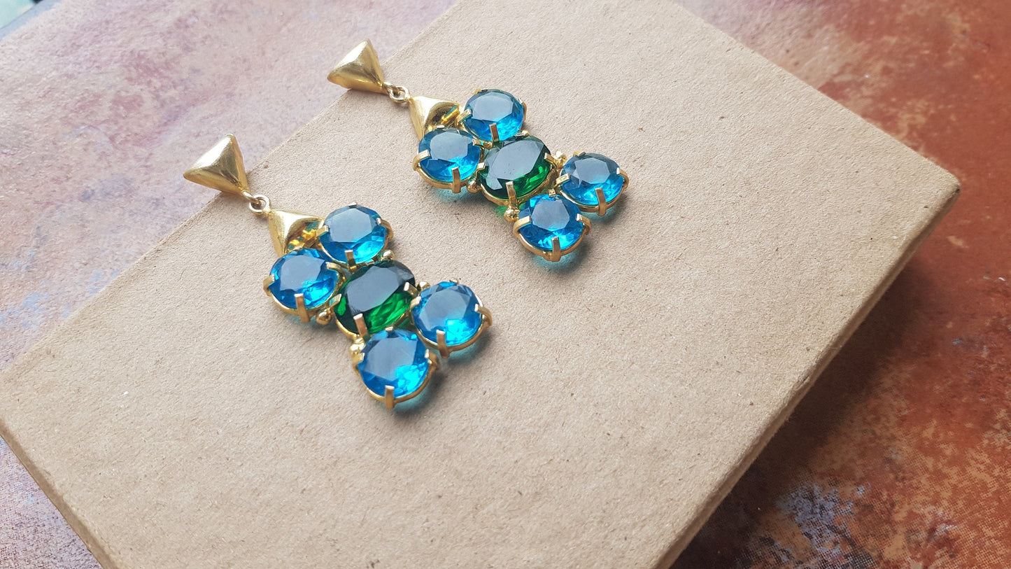 The Enache Emerald Crystal Earrings TheEnache