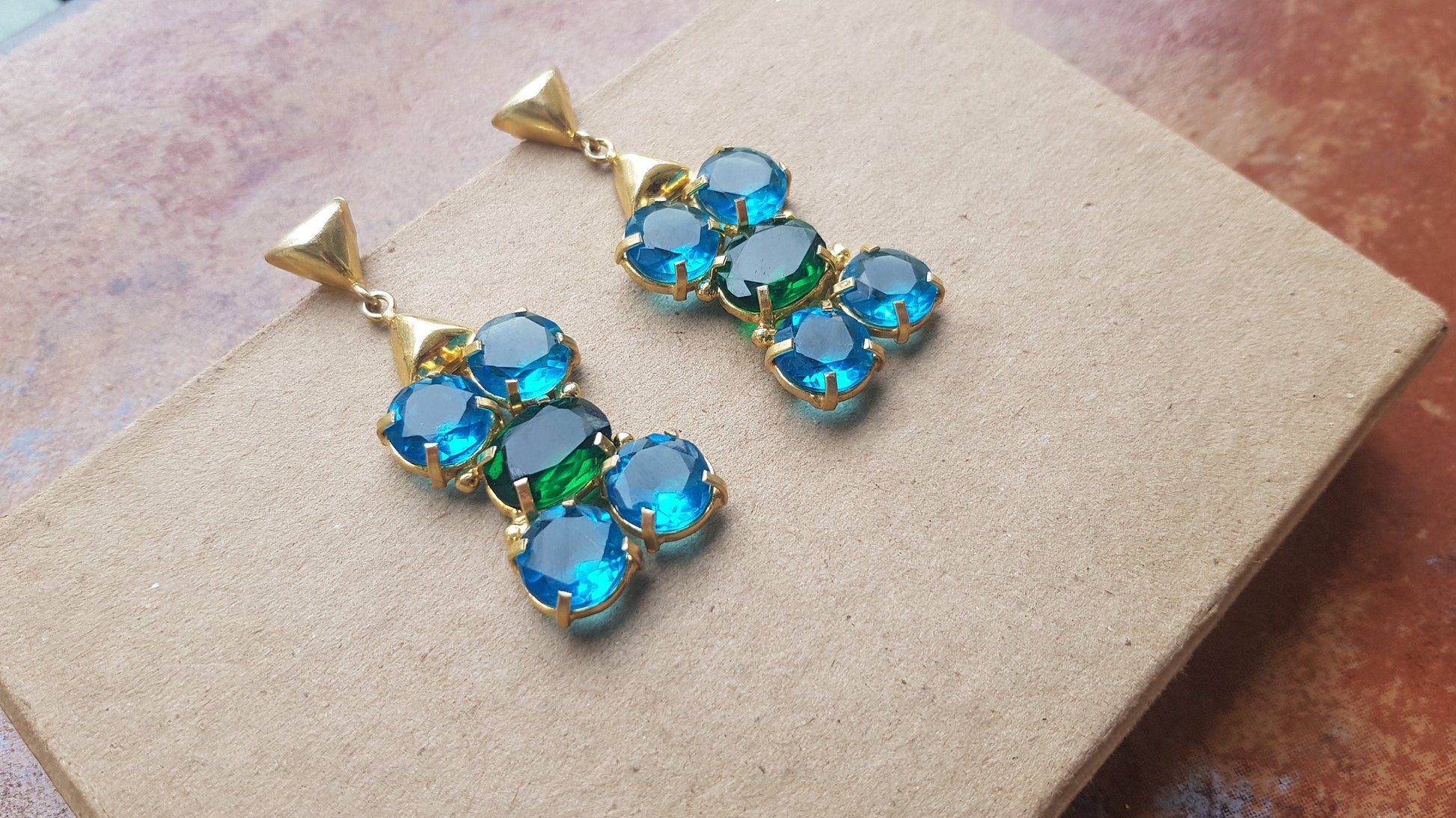 The Enache Emerald Crystal Earrings TheEnache
